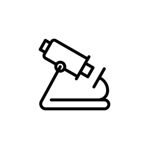 Vector illustration of Microscope Editable Stroke Line Icon