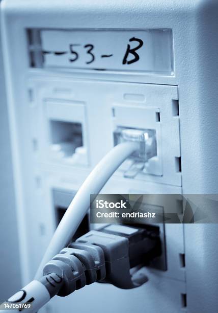 Telefonoutlet Stockfoto und mehr Bilder von Netzwerk-Stecker - Netzwerk-Stecker, Steckdose, Ausrüstung und Geräte