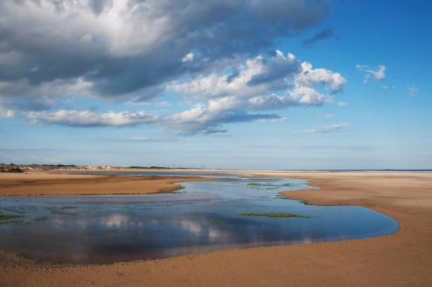 istock a tranquil river in the dunes at dusk 1470517704