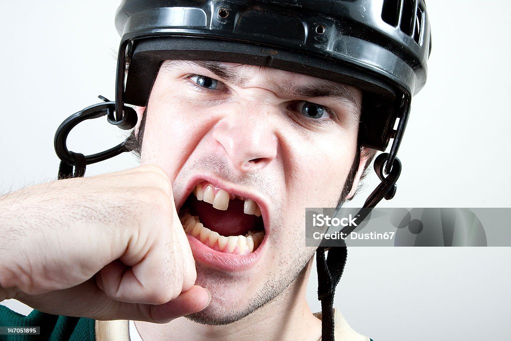 Se perfuradas Jogador de hóquei no gelo - Foto de stock de Brigar royalty-free