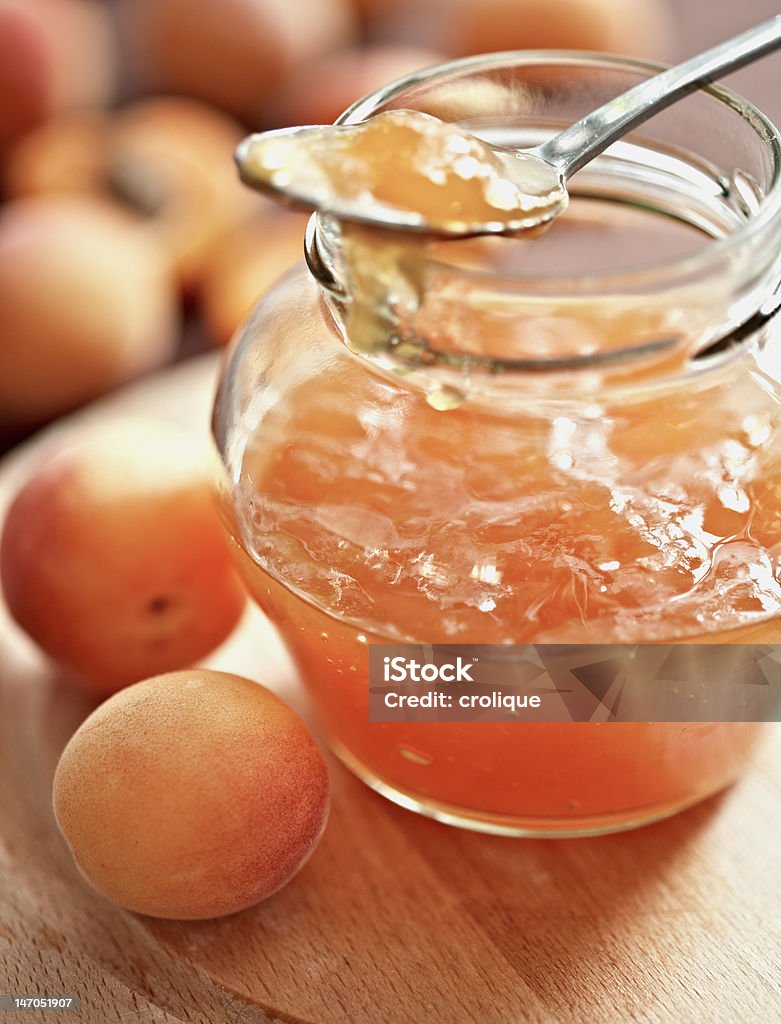 Can of apricot jelly A can of apricot jelly Apricot Stock Photo