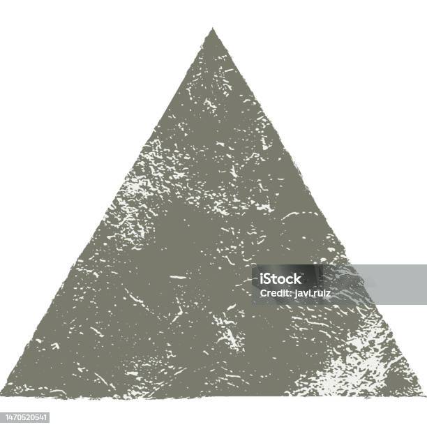 Gray Color Triangle Gray Triangle With Grunge Texture Stock Illustration - Download Image ...