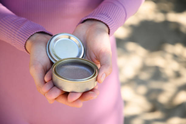 istock Solar surf zinc in womans hand. UV protection. 1470521308