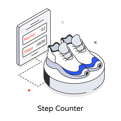 Step Counter Stock Illustration - Download Image Now - Pedometer ...