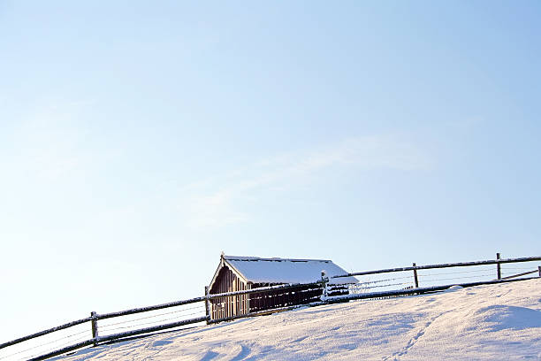 istock Lonely house in mountains under sky 147052396