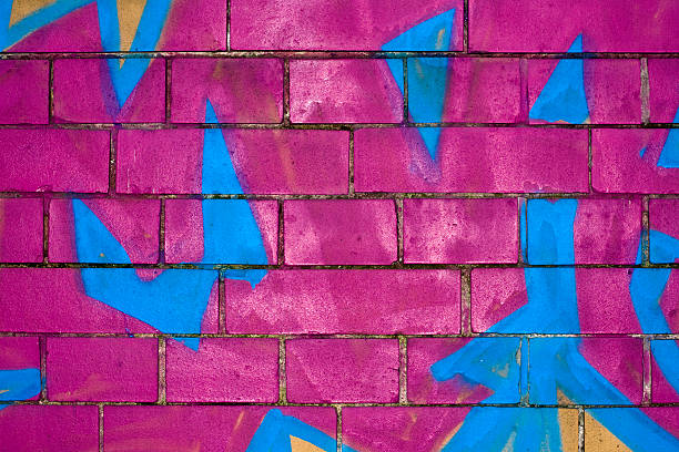 Brick Wall Colorful stock photo