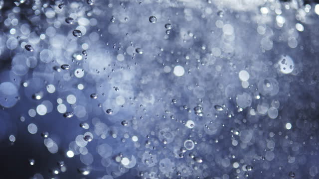sparkling water in slow motion