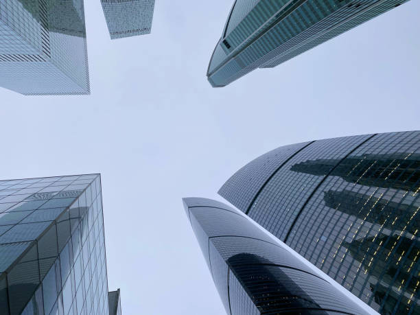 istock Skyscrapers against the sky, horizontal background. 1470526665