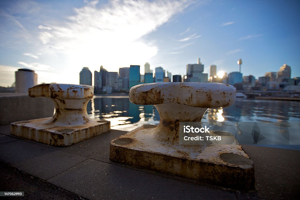 Sydney Harbour Mooring at Sunrise Cockle Bay - Sydney Stock Photo