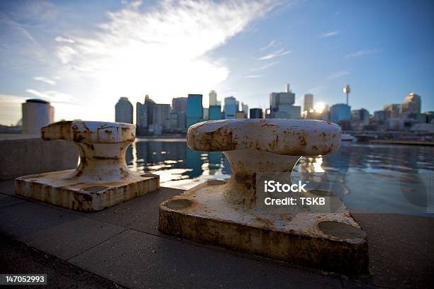 Sydney Harbour Mooring At Sunrise Stock Photo - Download Image Now - Cockle Bay - Sydney, Commercial Dock, Architecture