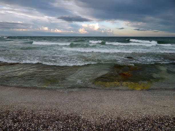 Winterstorm by the sea