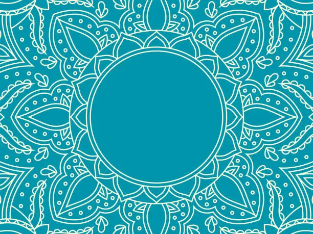 Vector illustration of Mandala Boho Traditional Paisley Detailed Design Background