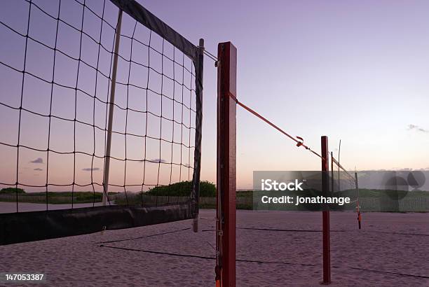 Beach Volley Reti - Fotografie stock e altre immagini di Alba - Crepuscolo - Alba - Crepuscolo, Ambientazione esterna, Attività