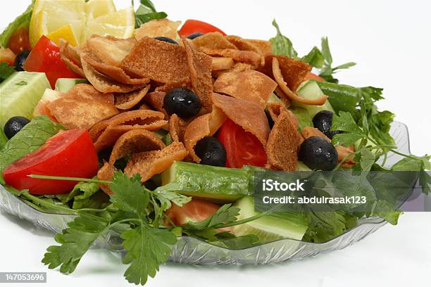 Fatoush Salada - Fotografias de stock e mais imagens de Alface - Alface, Comida, Condimento - Temperos