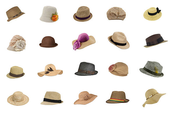 conjunto de chapéus - hot couture imagens e fotografias de stock