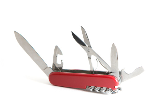 Swiss Army Knife isolated on white