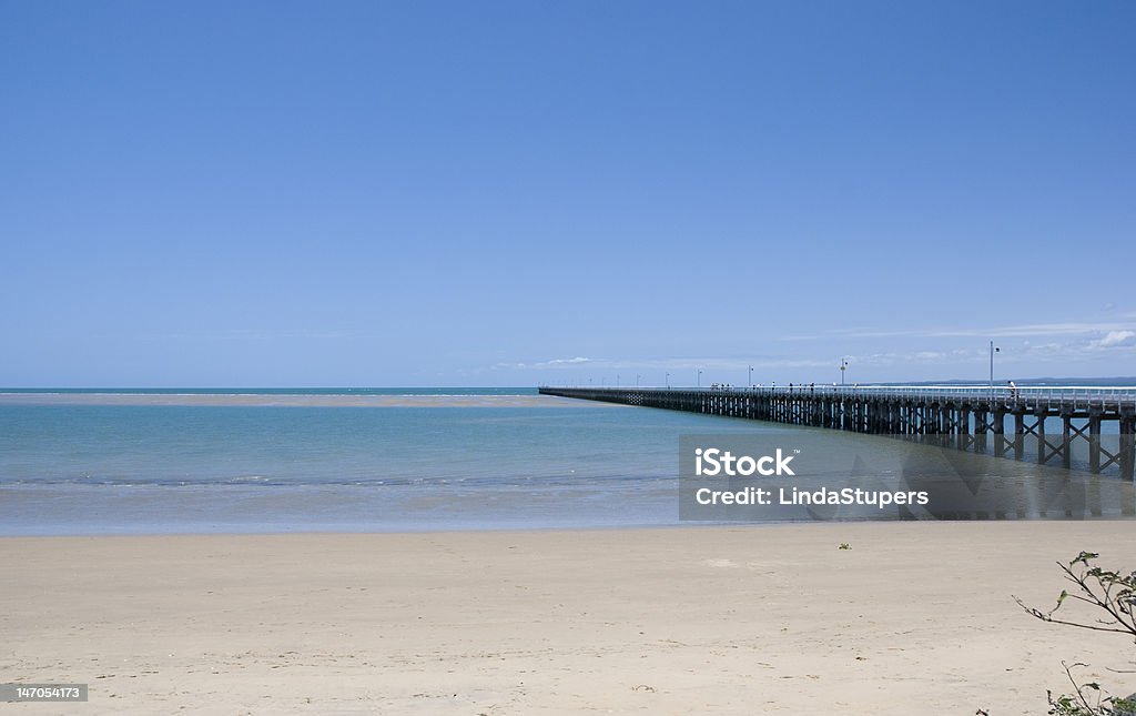 Praia e Cais de Hervey Bay, Queensland, Austrália - Royalty-free Austrália Foto de stock