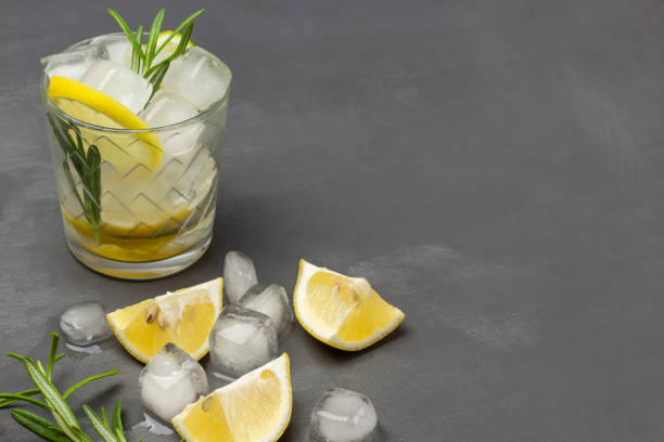 istock Lemon cooling drink with rosemary. 1470543032