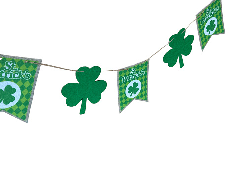 St. Patrick’s day decoration isolated on white background