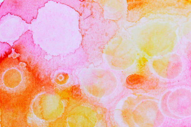 watercolor painted material with some effect and different colors