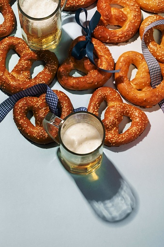 Beer Fest arrangement with delicious pretzel