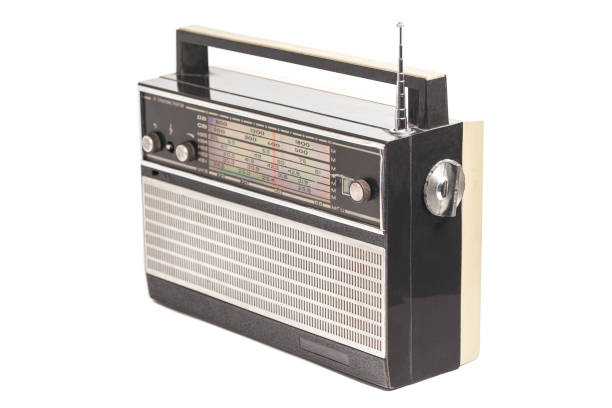 istock Old transistor radio isolated on white 1470553623