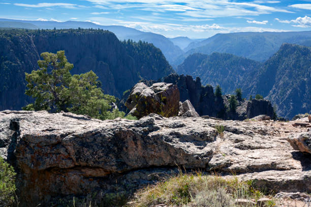 Rim of the Black Canyon of the Gunnison stock photo