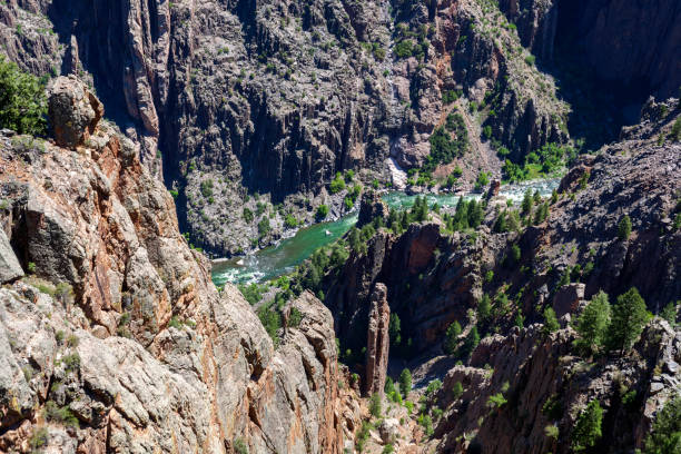 Gunnison River at the Base of the Black Canyon stock photo