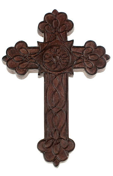 istock Wooden Cross with Design 147055727