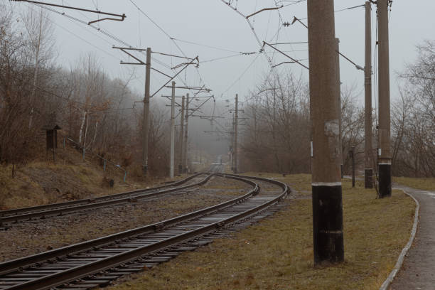 istock Railway track and nature landscape. 1470560810