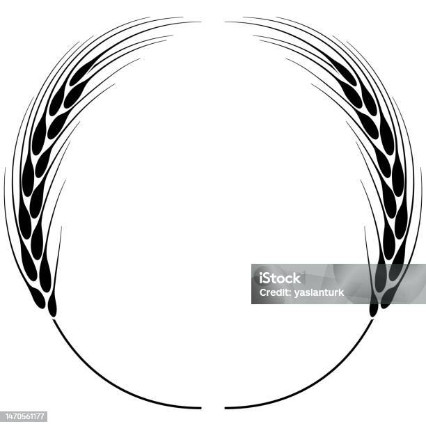 Wheat Pattern Circle Circle Shape Wheat Illustration Stock Illustration - Download Image Now ...