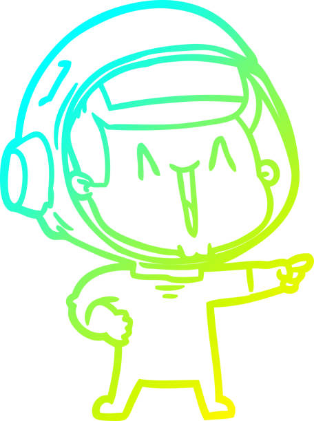istock cold gradient line drawing of a happy cartoon astronaut pointing 1470561765