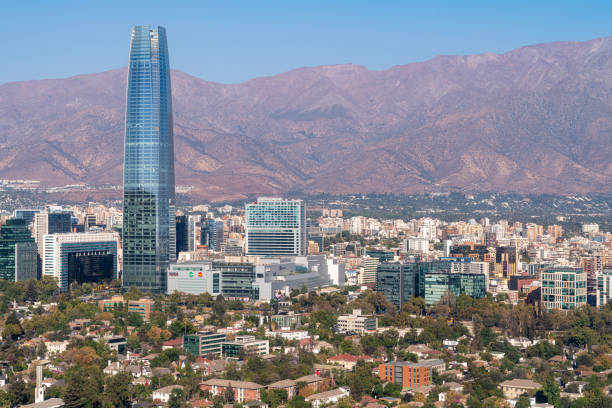 Santiago, Chile urban skyline and cityscape