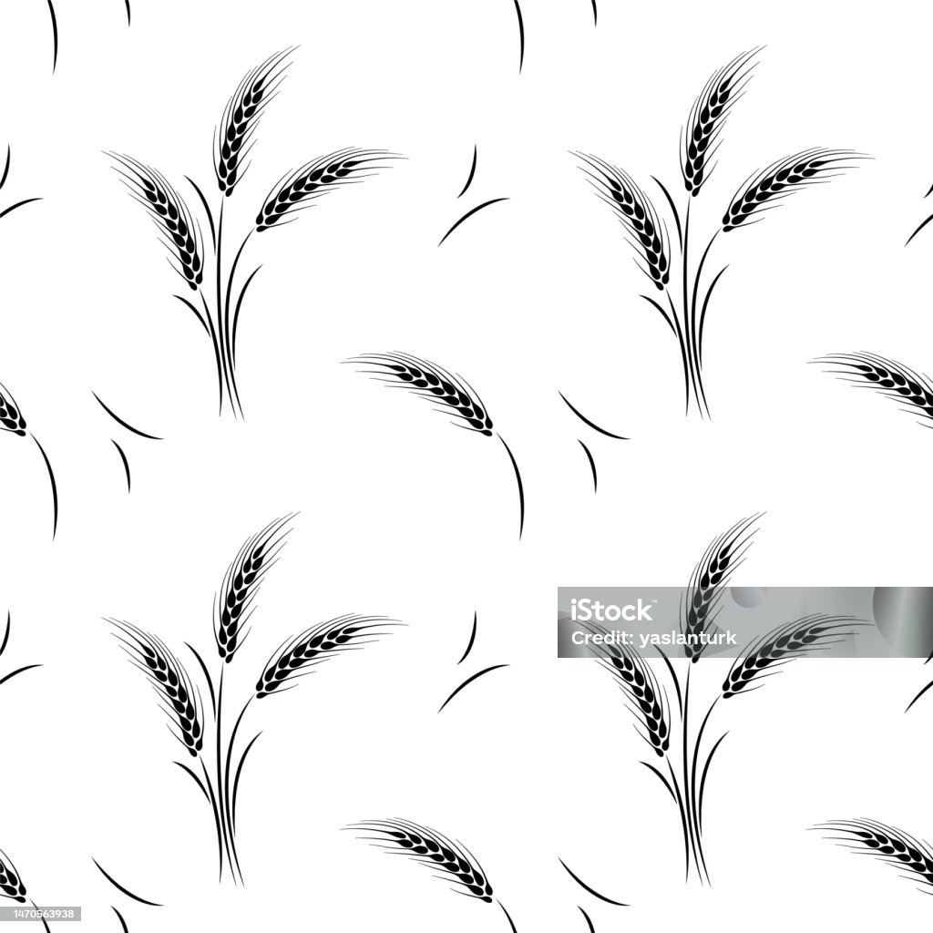 Wheat Pattern Illustration Stock Illustration - Download Image Now ...