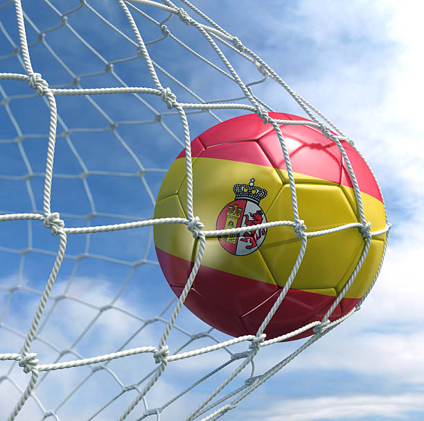 istock Soccerball in net 147056420