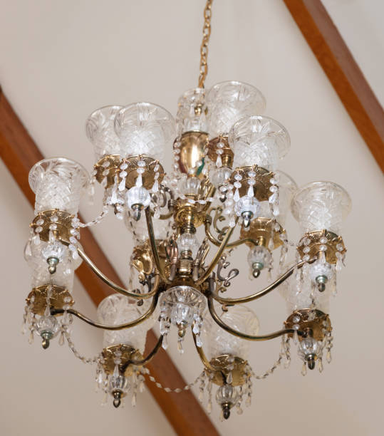 istock Shiny chandelier hang from ceiling 1470566492
