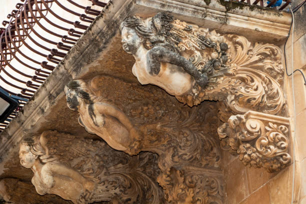 istock Baroque decoration on Noto's facades 1470567930