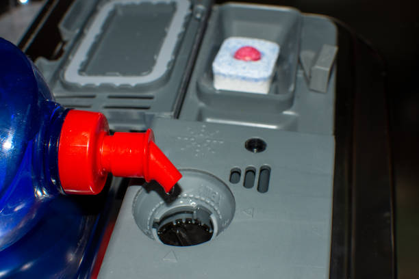 istock Dishwasher rinse aid with red lid 1470571830
