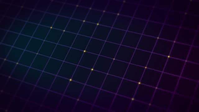 Glowing Grid Pattern Neon Light Animation Blockchain Technology Background