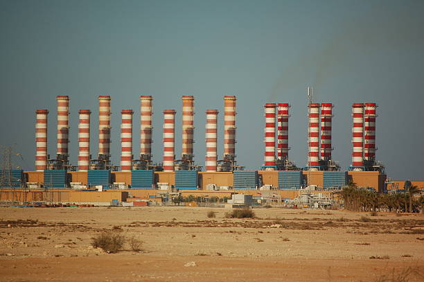 La generación de electricidad en el desierto - foto de stock