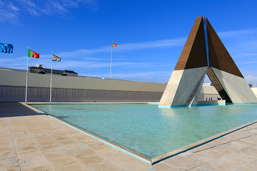 Lisbon, Portugal- October 21, 2022: Colossal Monument to Overseas Combatants in Lisbon, Portugal