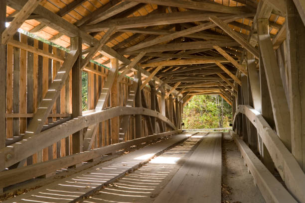 istock Grist Mill Bridge in Jeffersonville, VT. 1470574147