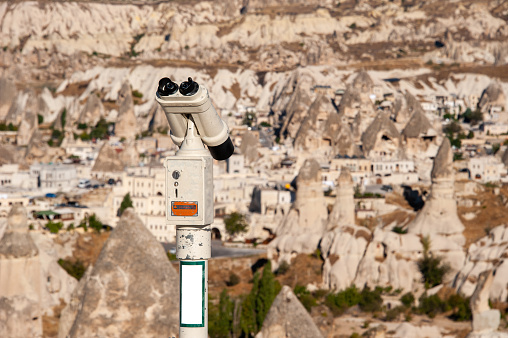 Binoculars for a panoramic view of Göreme town