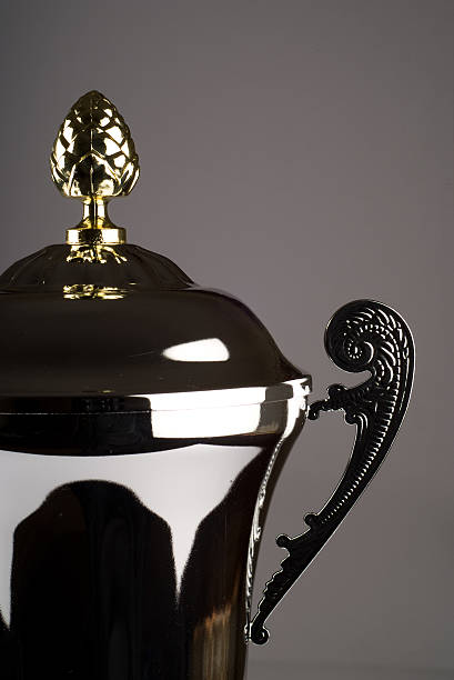 istock Close up of silver trophy 147057608
