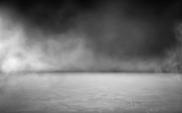 istock Empty concrete room or garage with smoke or steam on the floor 1470576168