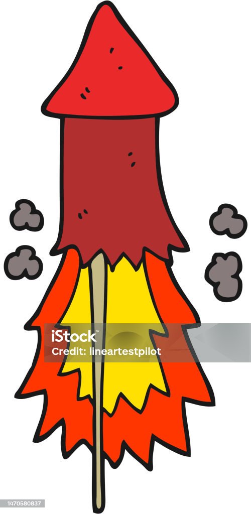 One Firework Cartoon Cartoon Firework Stock Illustration - Download Image Now - Art, Art ...