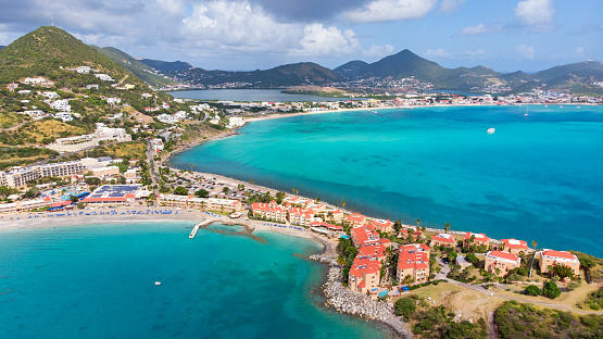 Aerial view of Islands of St. Maarten
