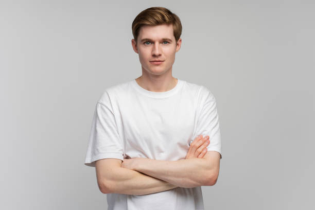 istock Portrait of attentive self confident man looking at camera with serious expression 1470581030