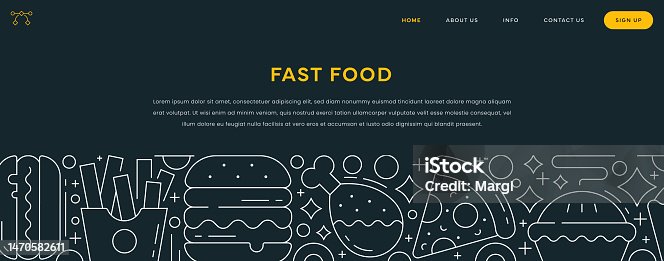 istock Fast Food Web Banner Design 1470582611