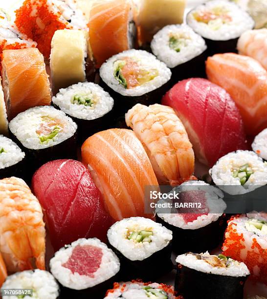 Japanese Sushi Stock Photo - Download Image Now - Appetizer, Asia, Asian Culture